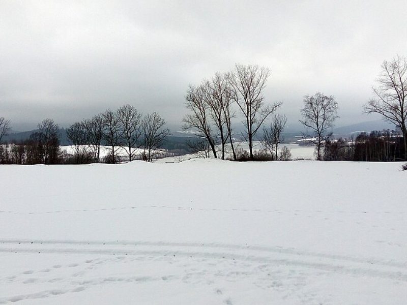 Dobrá Voda bei Horní Planá: Wallfahrtskirche und Aussicht über den Lipno-See