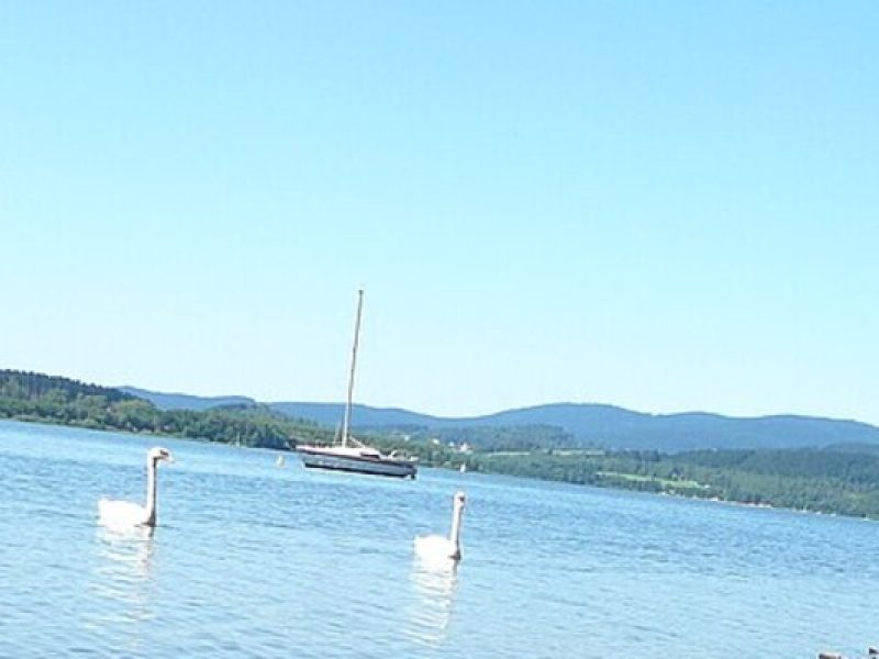 Aussichten bei Bližná: kurzer Spaziergang über dem Lipno-See