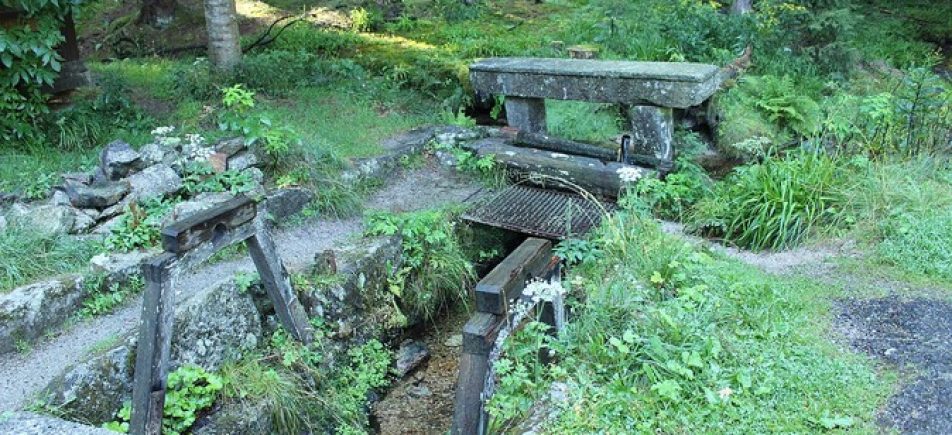 Schwarzenbergischer Schwemmkanal bei Jelení Vrchy: Waldweg am Wasser