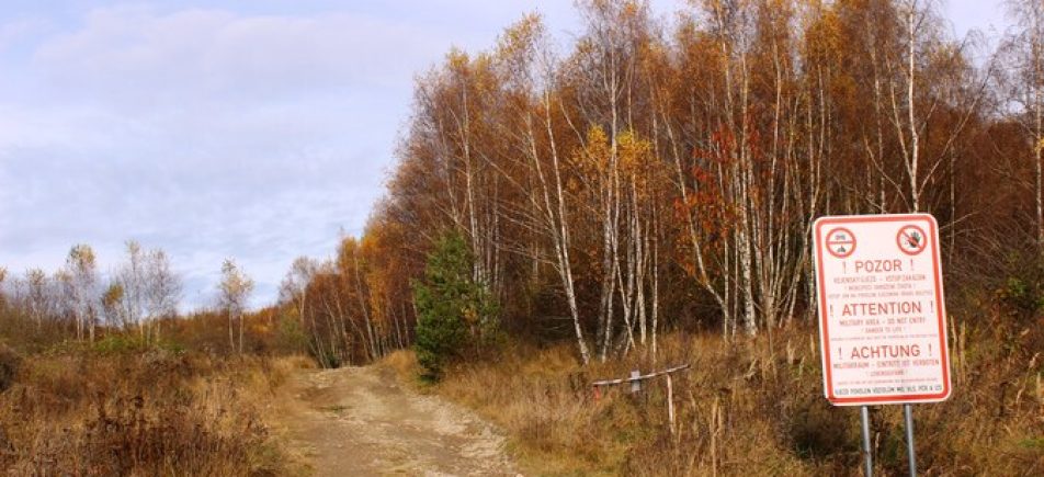 Am Rand des Truppenübungsplatzes Boletice: Weite Landschaft mit klaren Grenzen